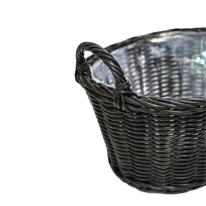 Polyrattan Lined Basket Willow Large