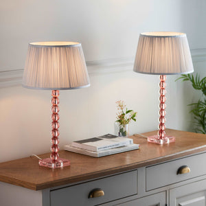 Ardelle Single Light Table Lamp Blush Tinted Base Only