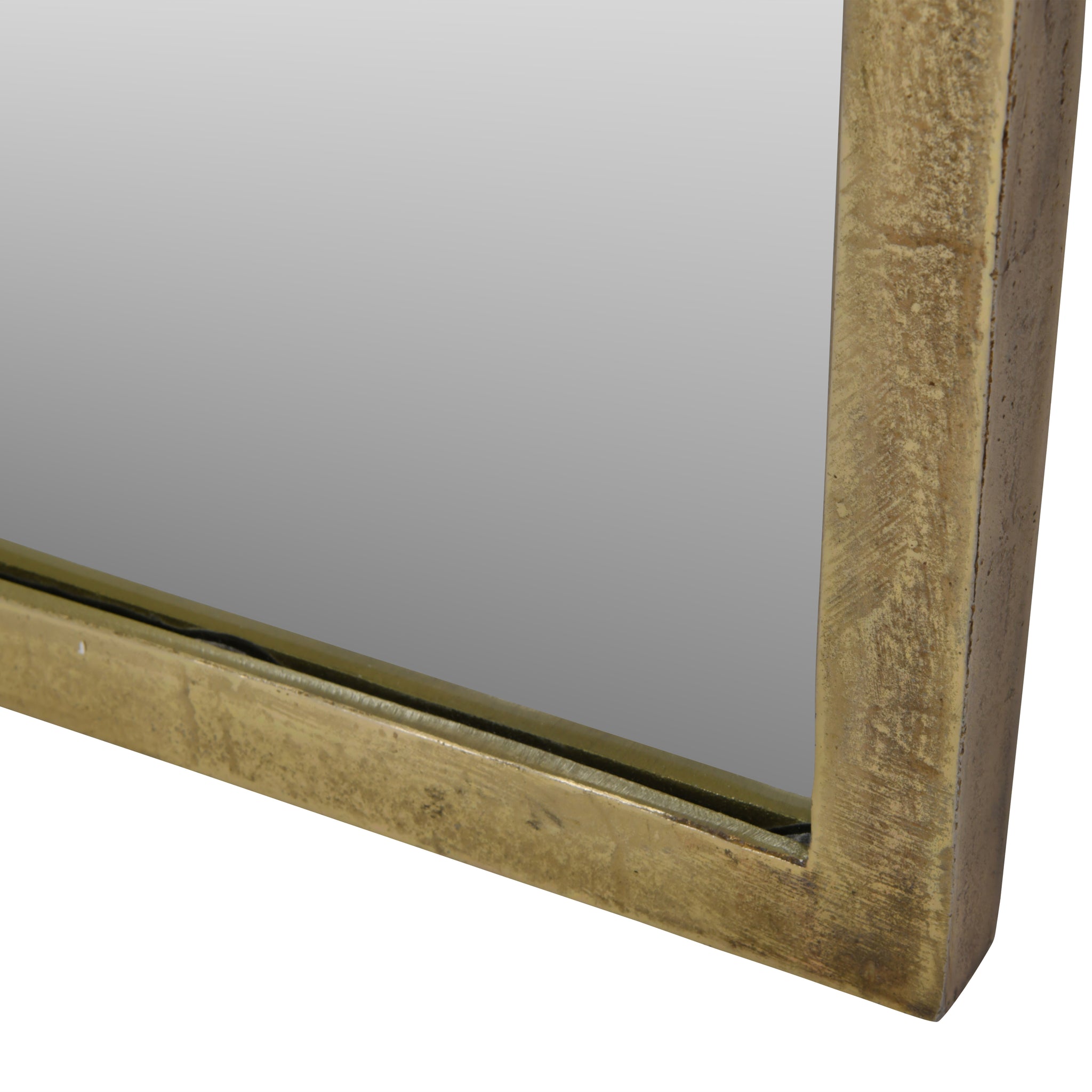 Window Arch Large Mirror in Brass Finish