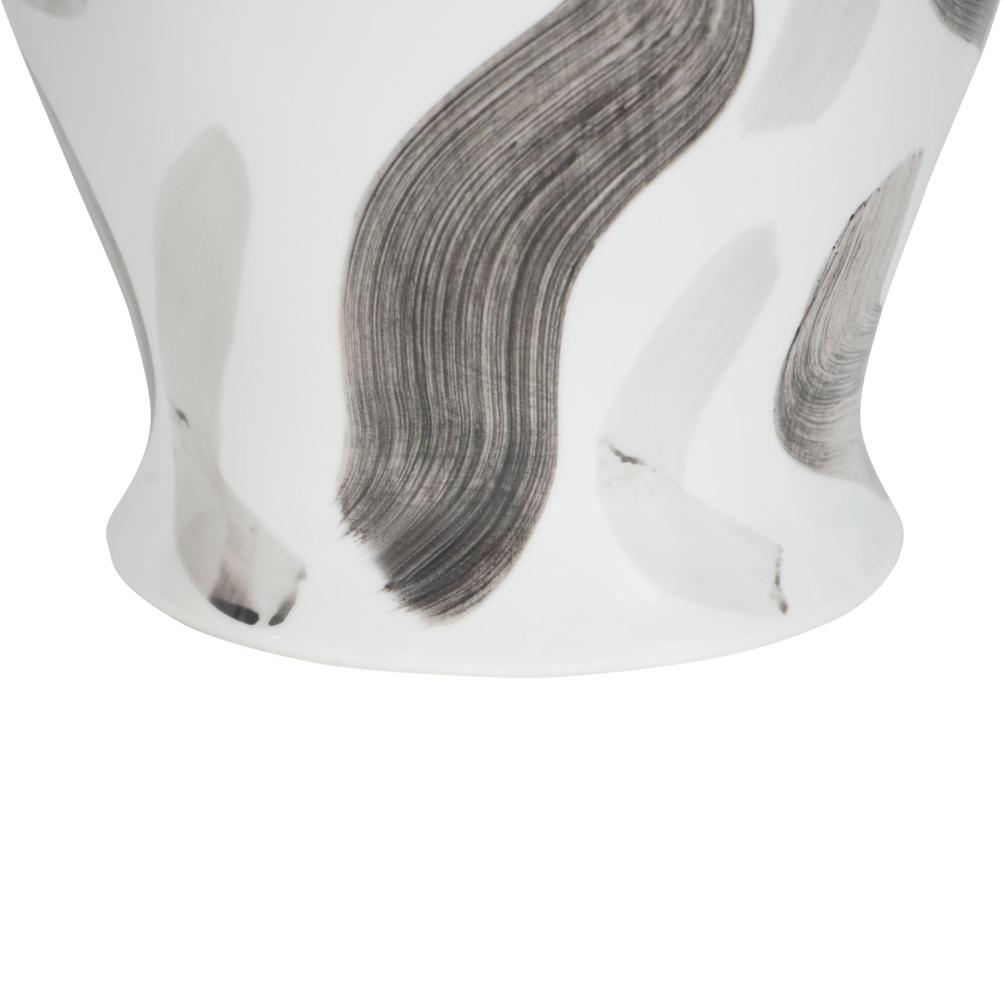 Monochromatic Brush Swirl Large Ginger Jar 46cm