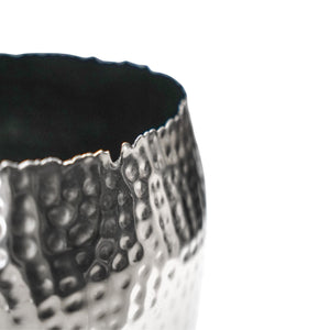 Hammered Bowl Nickel / Black Large