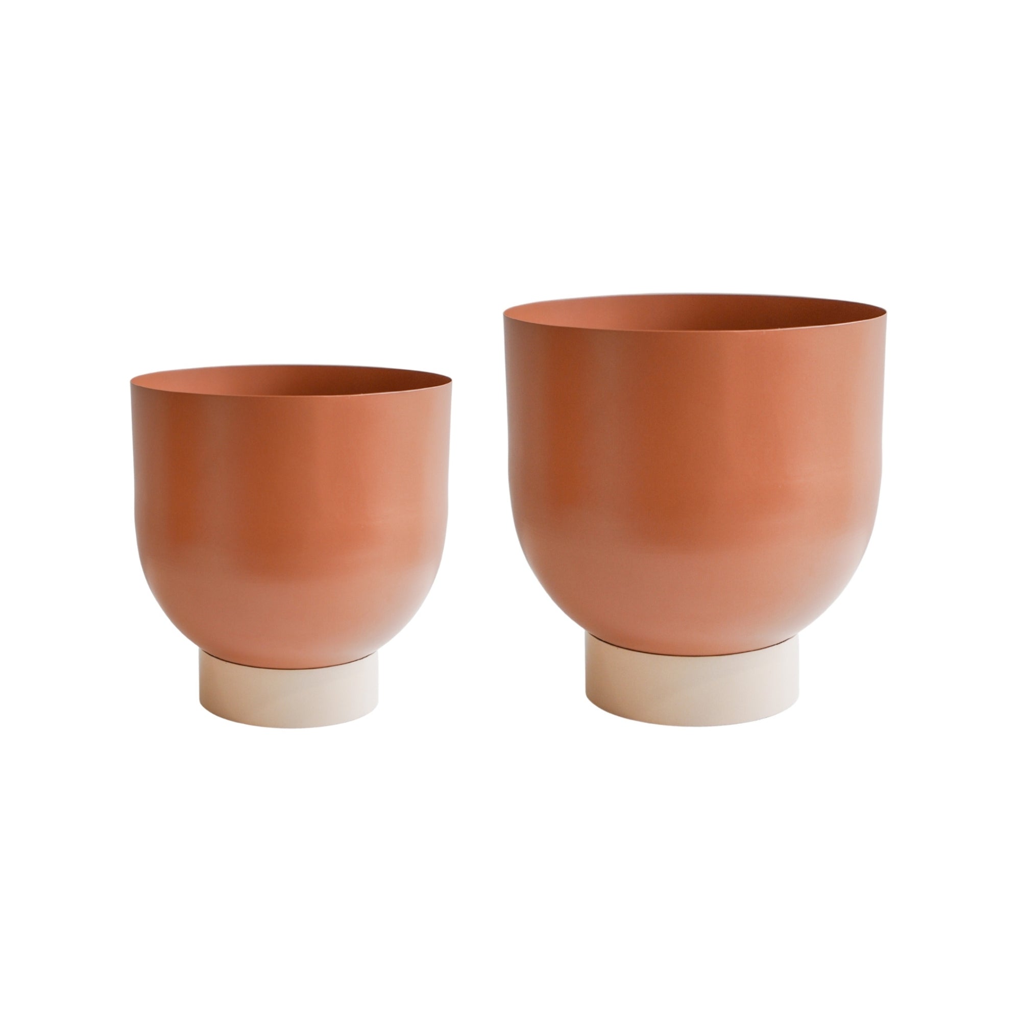 Austin Dual Rhubarb Metal Planters Set of 2