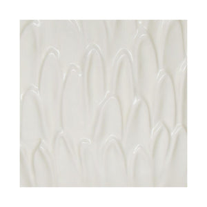 Arles Leaf Embossed White Planter Small