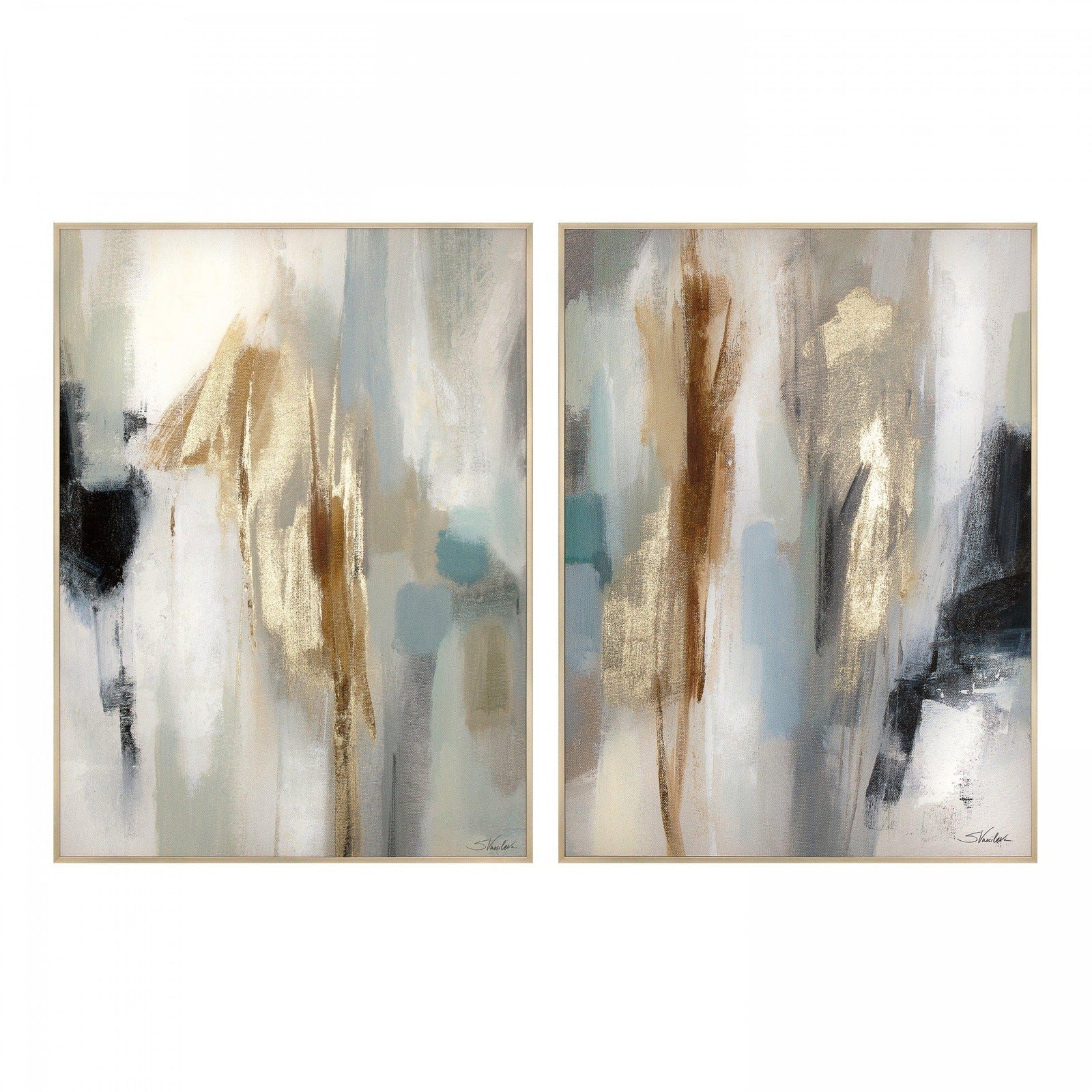 Inspired Abstract Framed Art, Set of 2