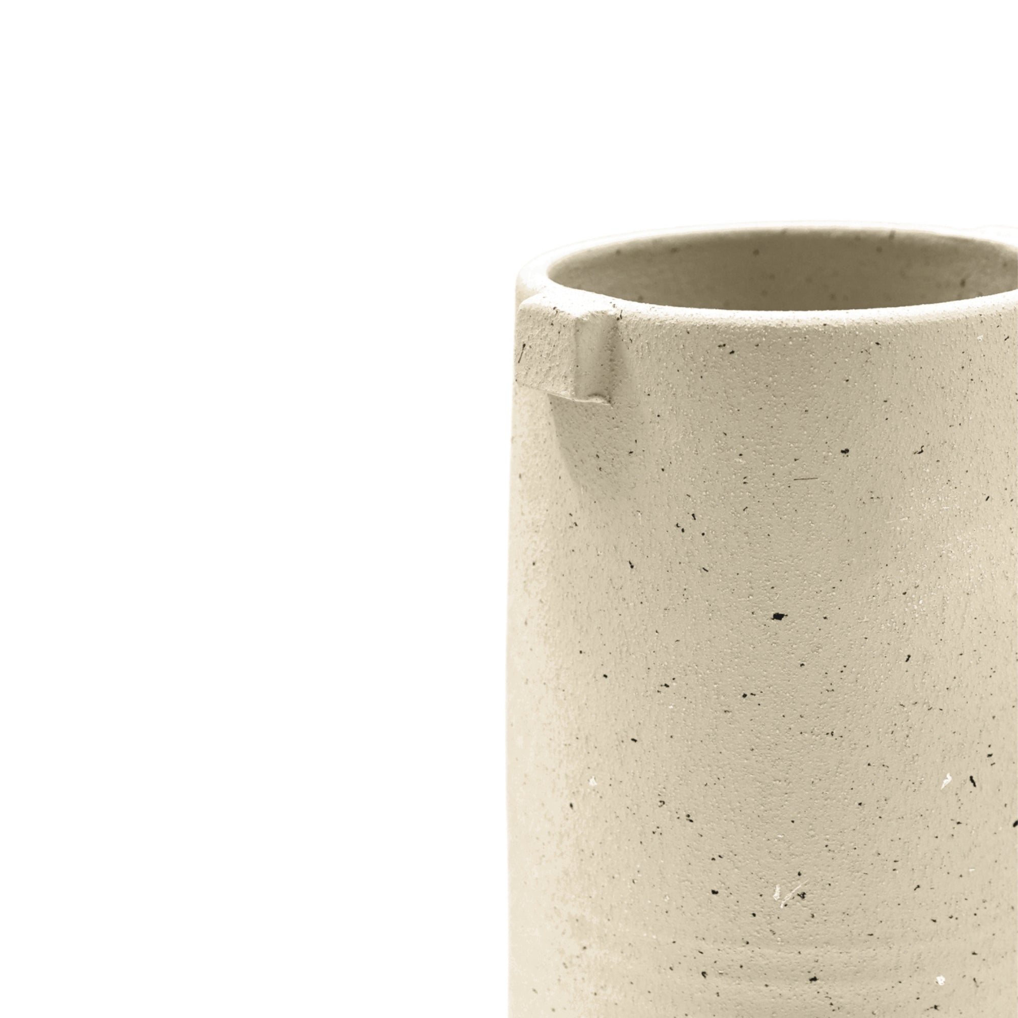 Aurora Terrazzo Handles Tall Vase Oat