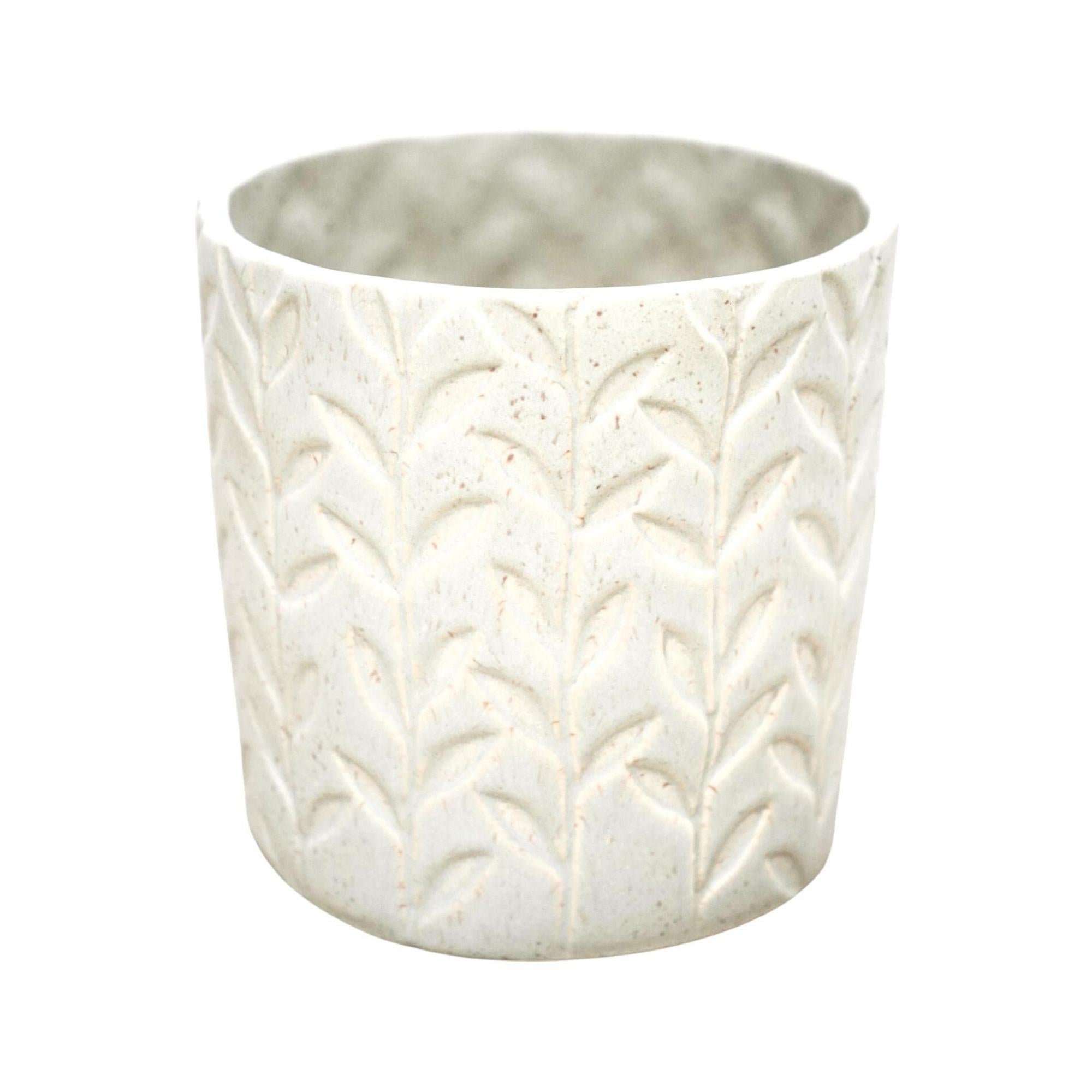 Fairford Ivory Speckle Leaf Planter