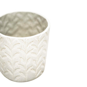 Fairford Ivory Speckle Leaf Planter