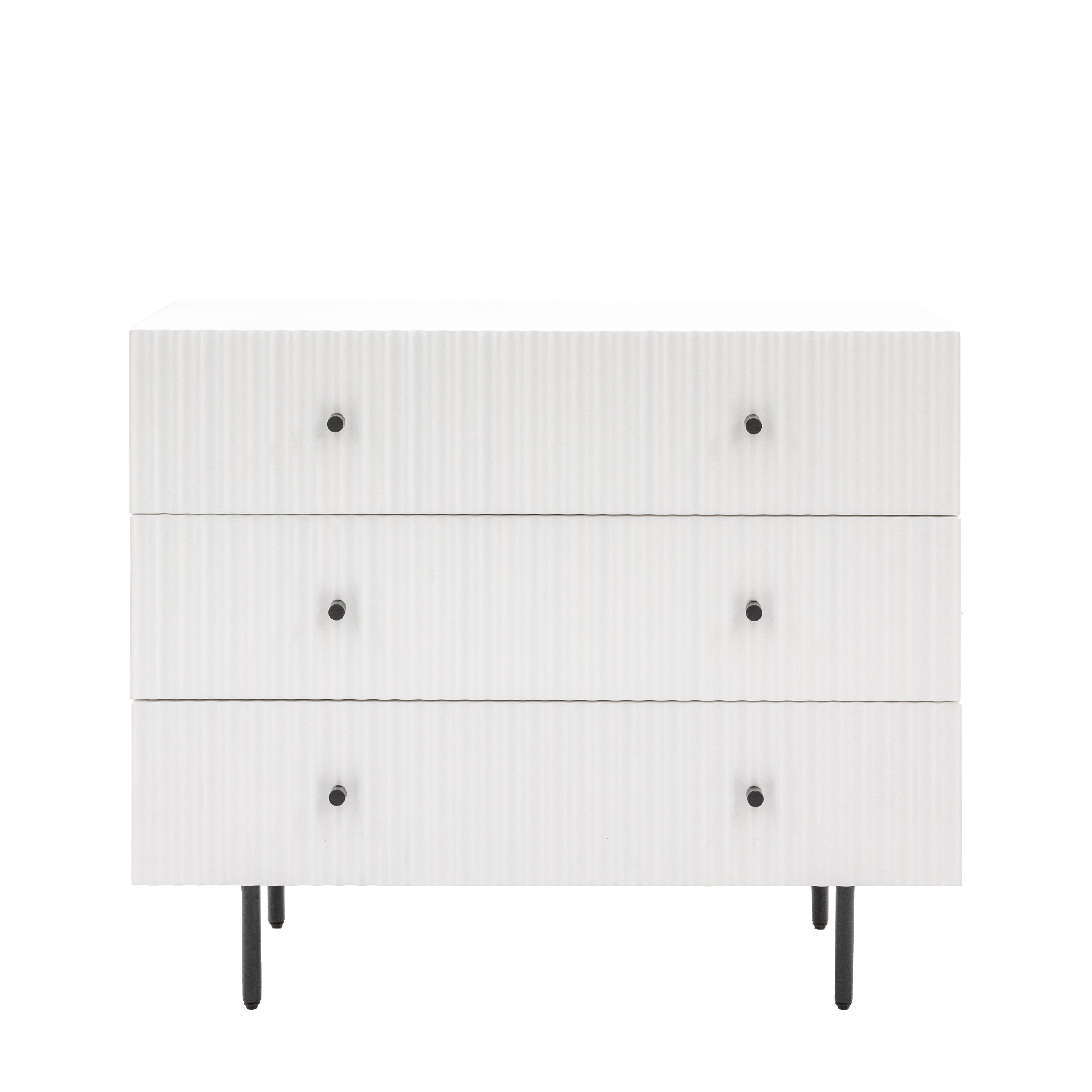 Brockhurst 3 Drawer Chest White