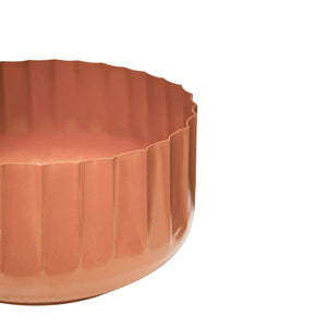 Hudson Orange Corrugated Bowl Planter