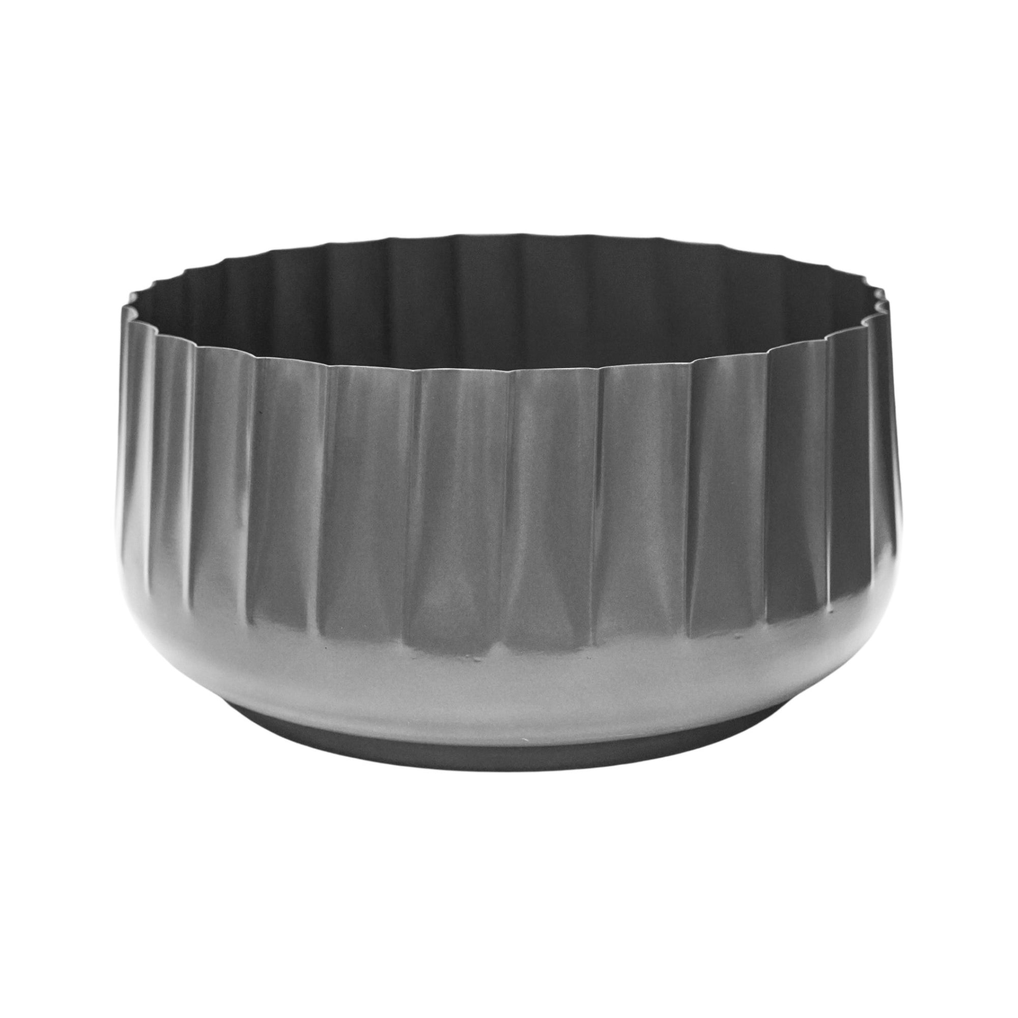 Hudson Slate Corrugated Bowl Planter