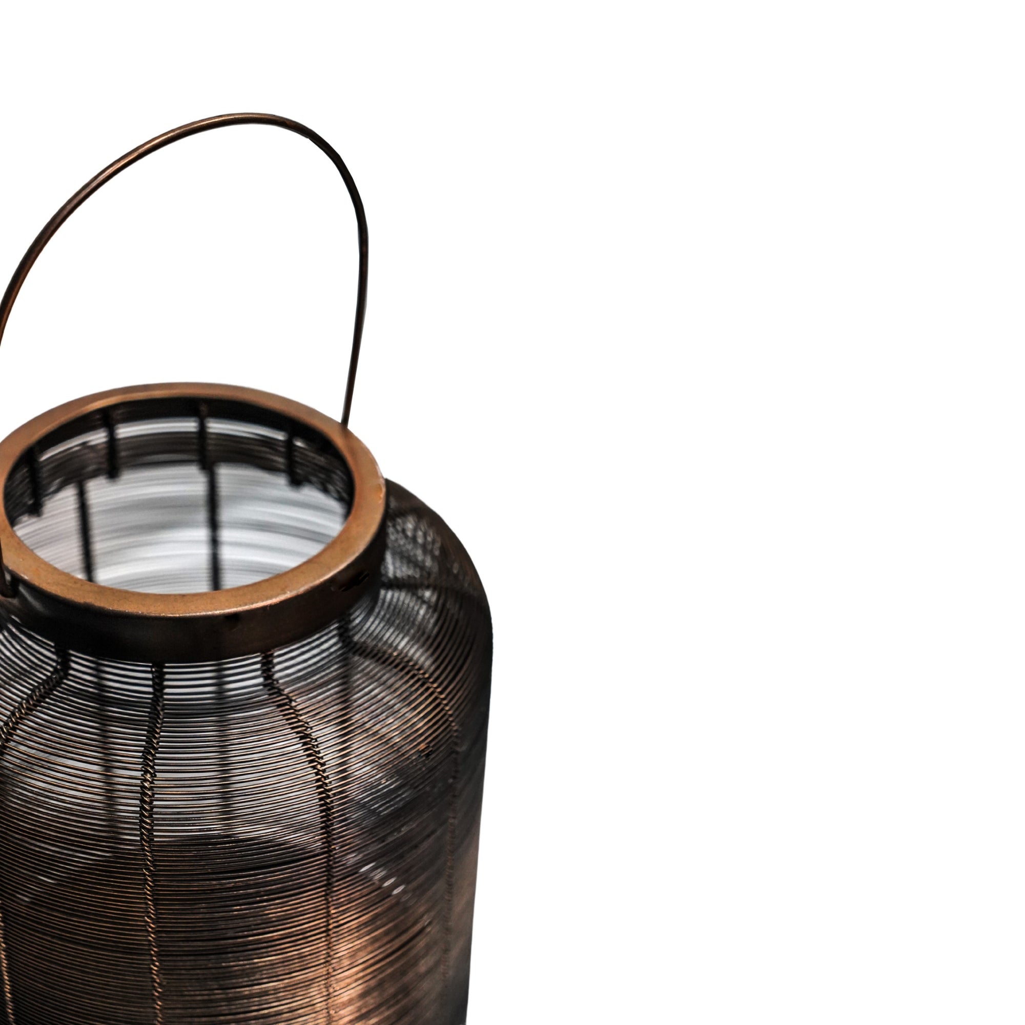 Hampton Copper Woven Metal Lantern Small