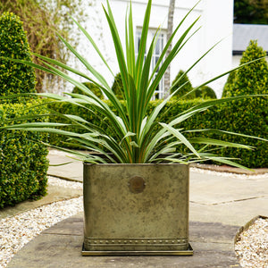 Kew Aged Brass Regency Outdoor Planter Small