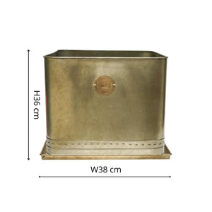 Kew Aged Brass Regency Outdoor Planter Small