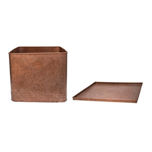 Kew Aged Copper Regency Outdoor Planter Small