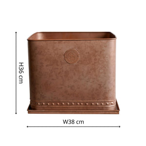 Kew Aged Copper Regency Outdoor Planter Small