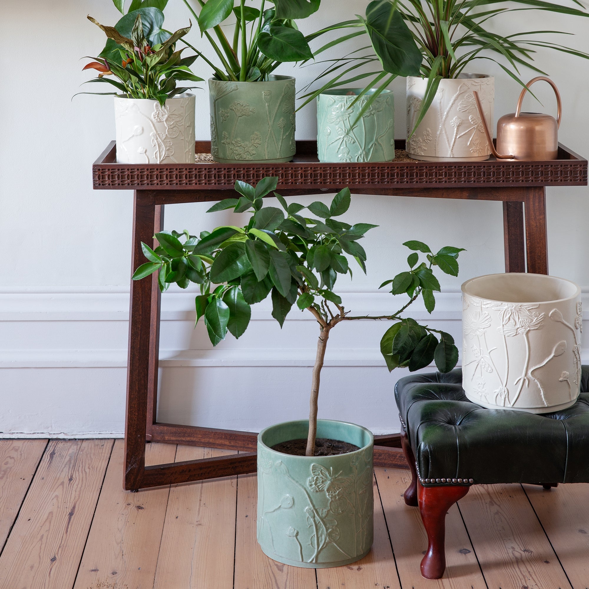 Kew Stoneware Meadow Planter Ivory Large