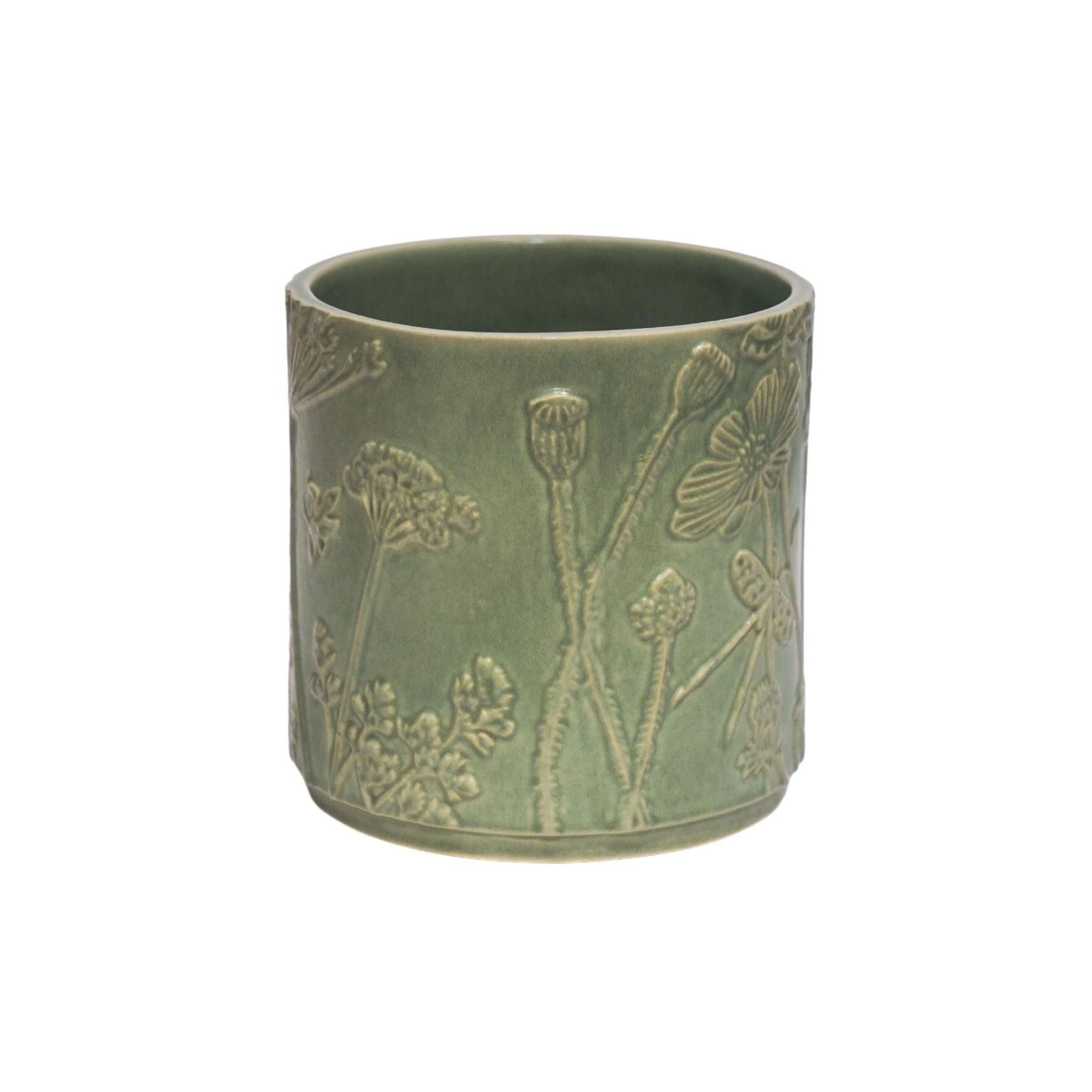 Kew Stoneware Meadow Planter Olive Small