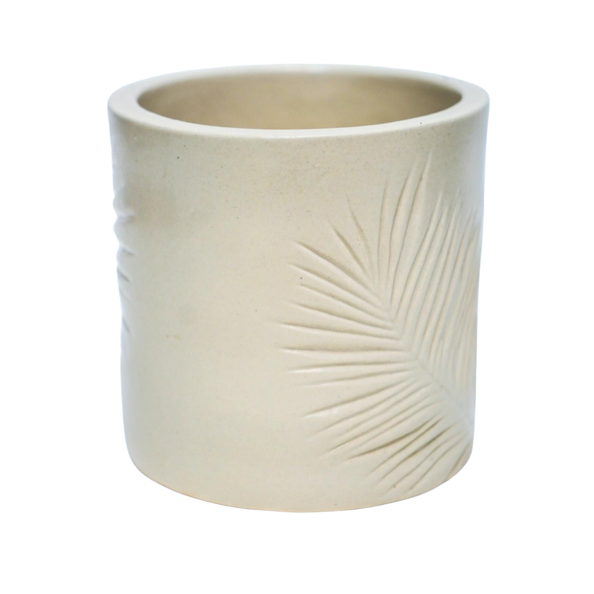 Kew Stoneware Sago Palm Planter Ivory