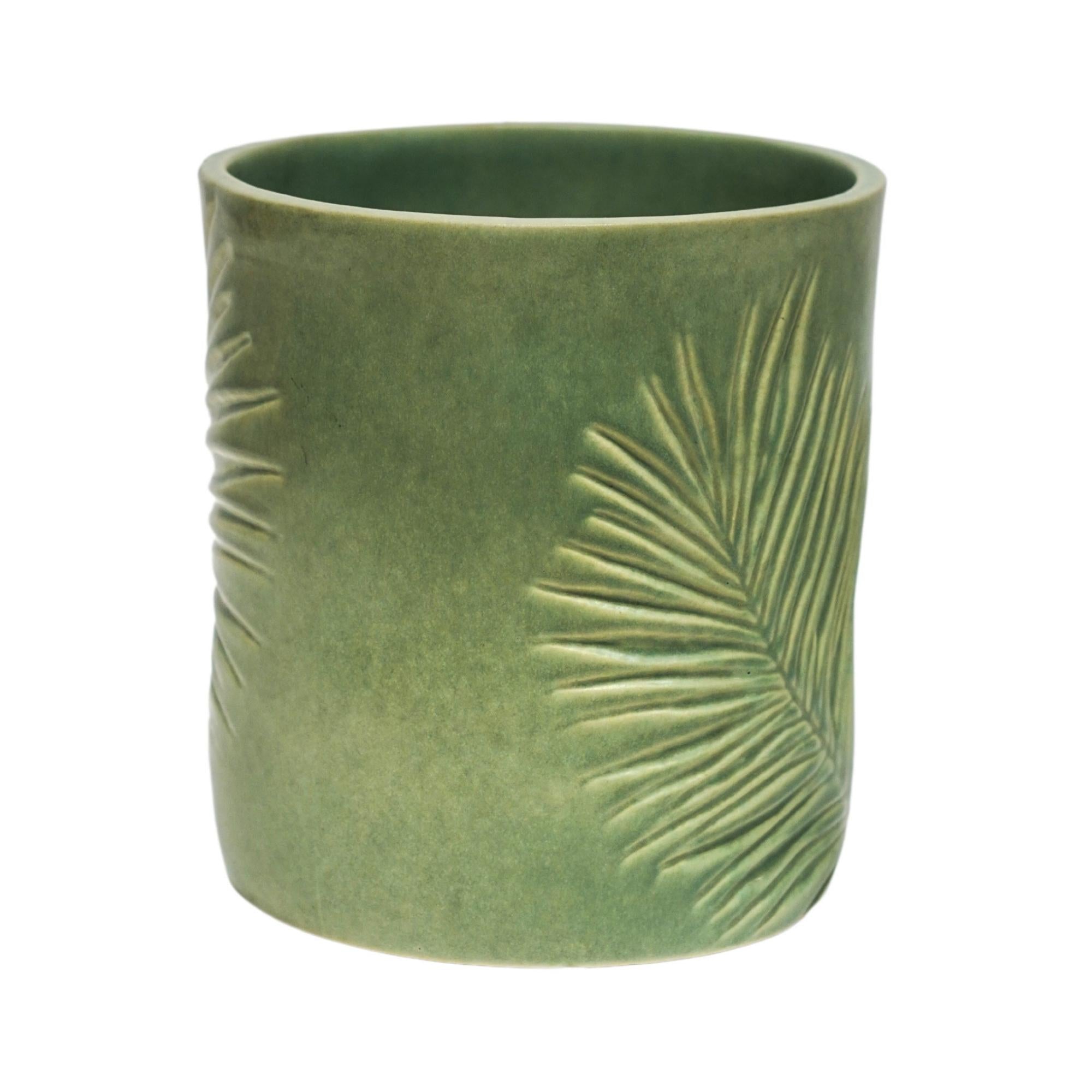 Kew Stoneware Sago Palm Planter Olive