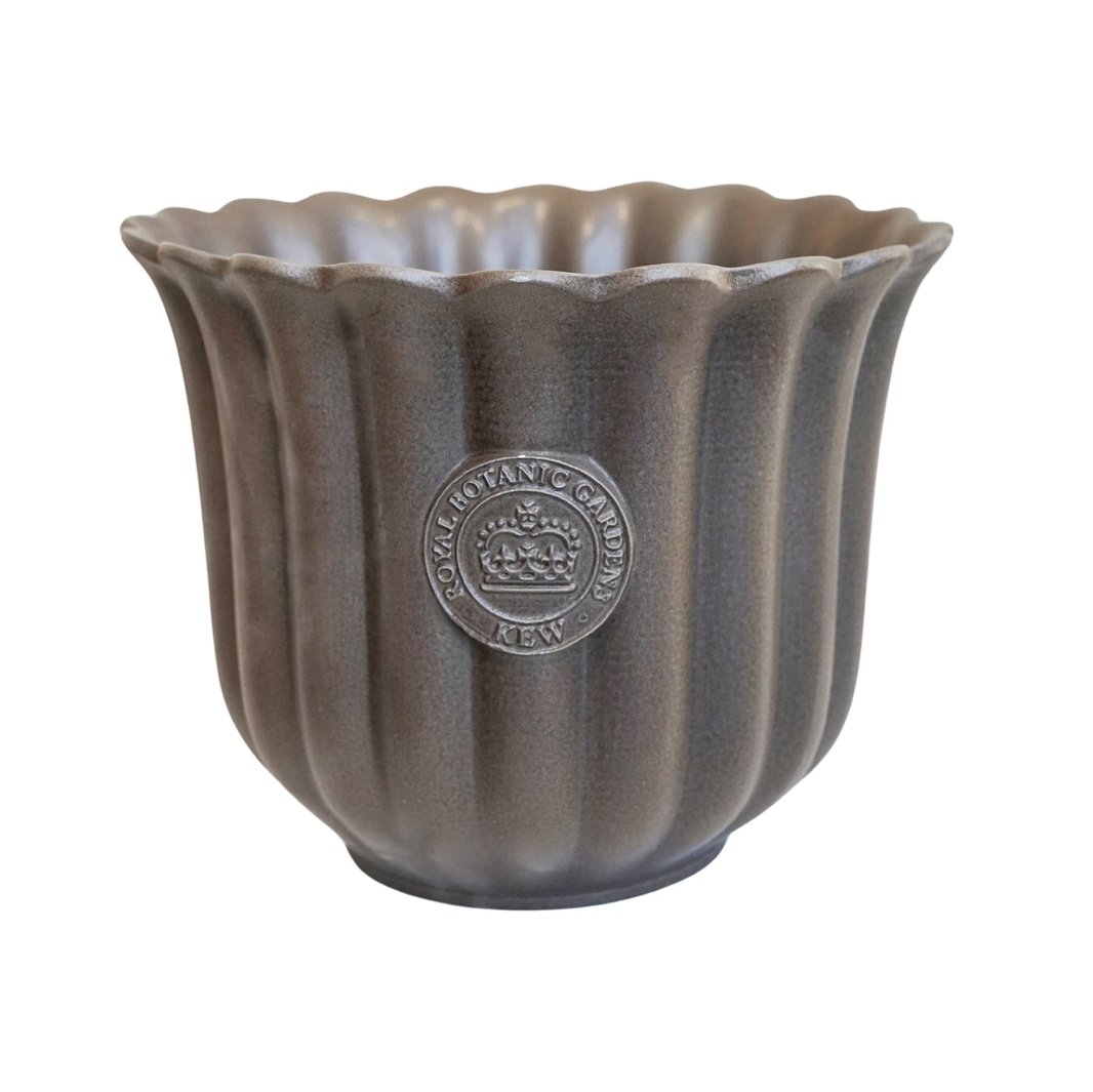 Kew Fluted Tulip Mocha Planter Small