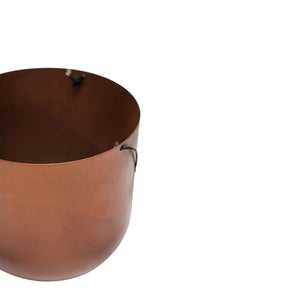 Kew Matt Copper Hanging Planter Large With Hook