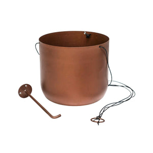 Kew Matt Copper Hanging Planter Large With Hook