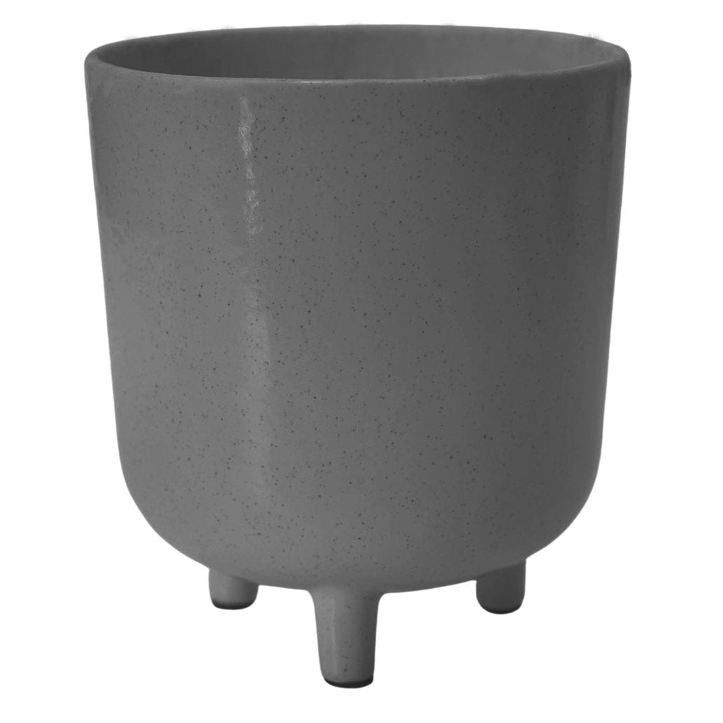 Lecce Grey Speckled Planter Small