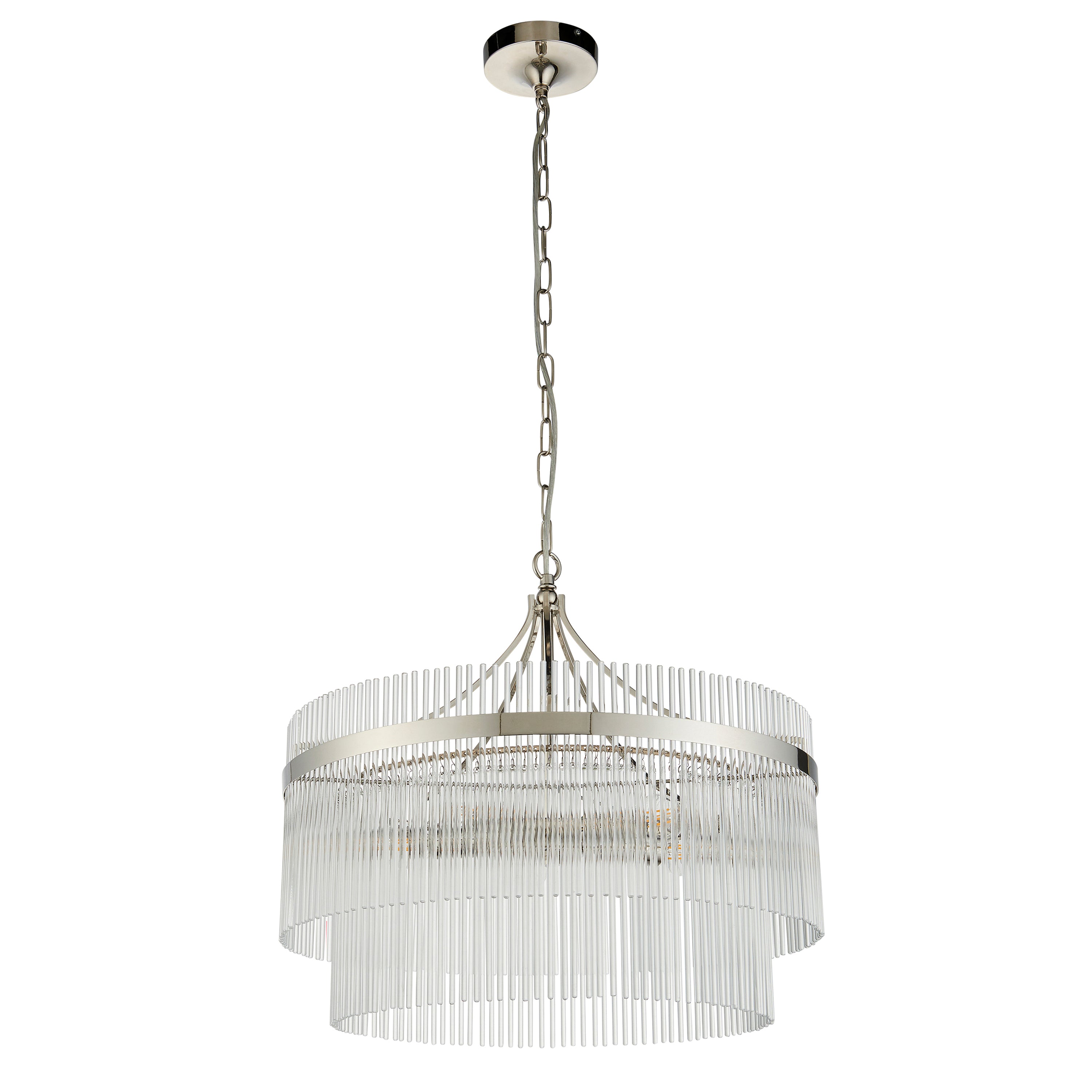 Maretta Pendant Light Bright Nickel Large