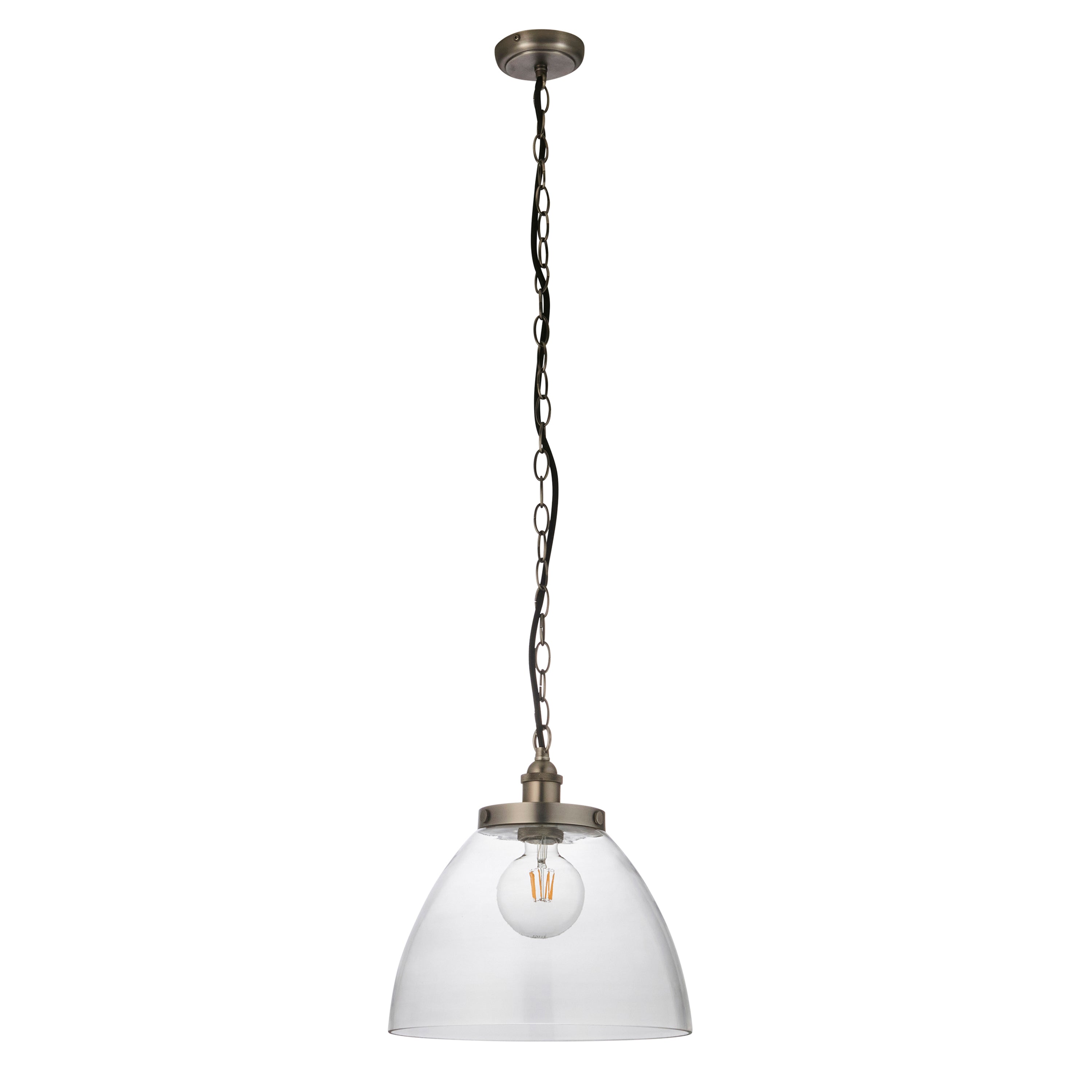 Hanson Grand Pendant Light Brushed Silver