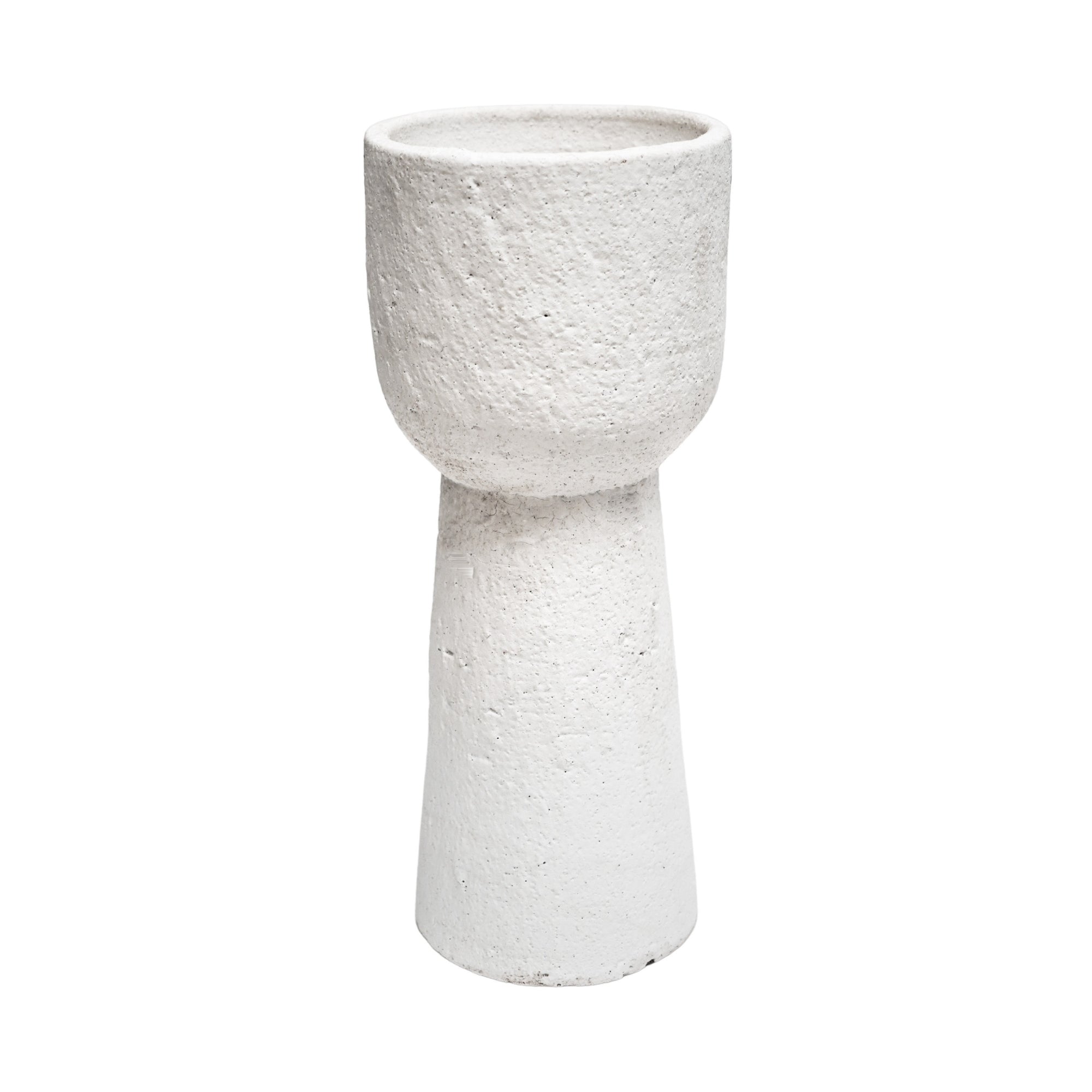 Nico Tall Planter Rustic White Small