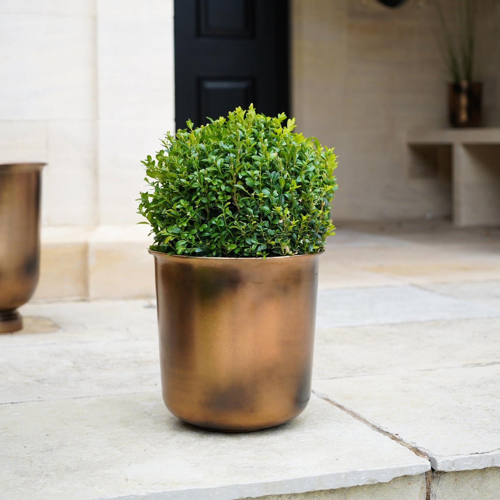 Outdoor Hampton Copper Metal Planter Small