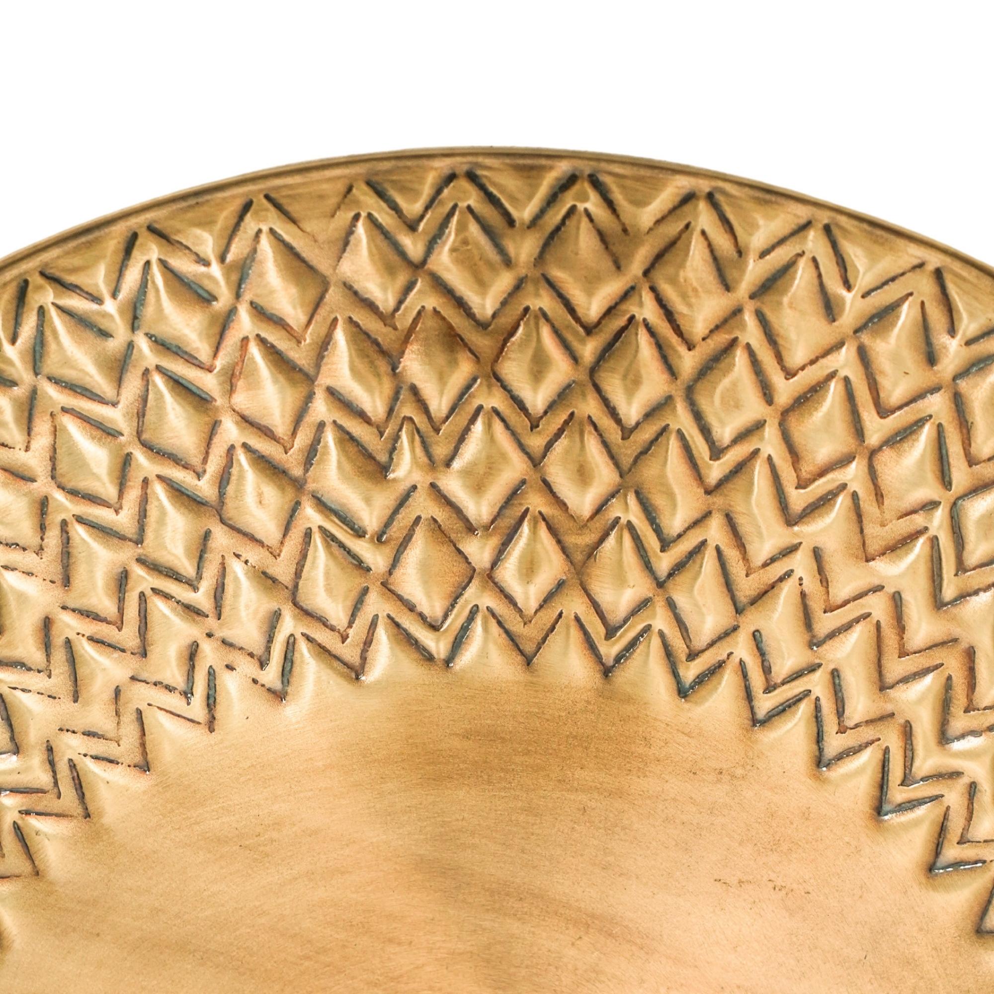 Solis Embossed Tray Gold