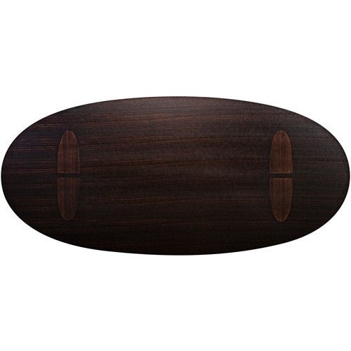 Durban Oval Dining Table Smoked Eucalyptus Veneer 230 Cm