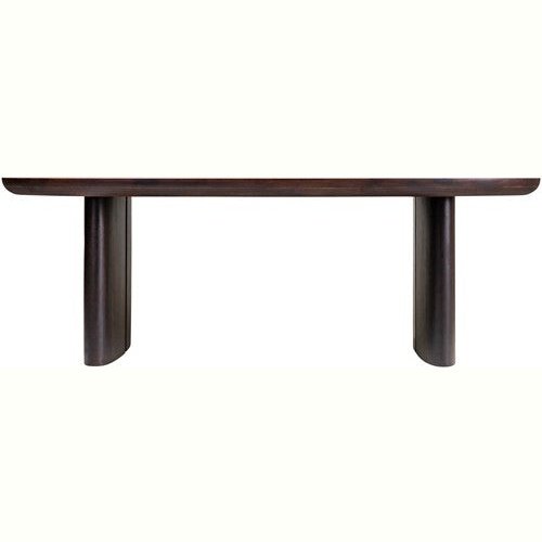 Durban Oval Dining Table Smoked Eucalyptus Veneer 230 Cm