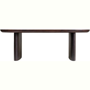 Durban Oval Dining Table Smoked Eucalyptus Veneer 230 Cm