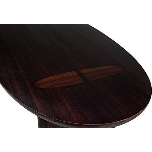 Durban Oval Dining Table Smoked Eucalyptus Veneer 230 Cm