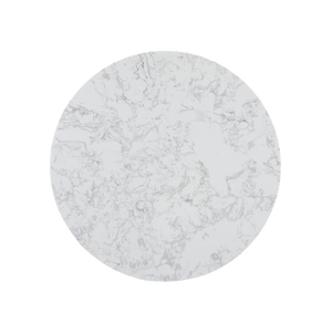 Olive Large Circular Dining Table White Faux Marble Top