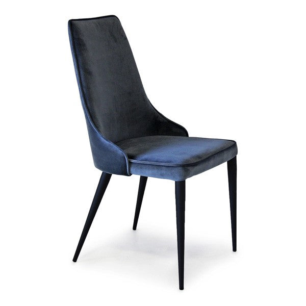 Alain Dining Chair Navy Velvet