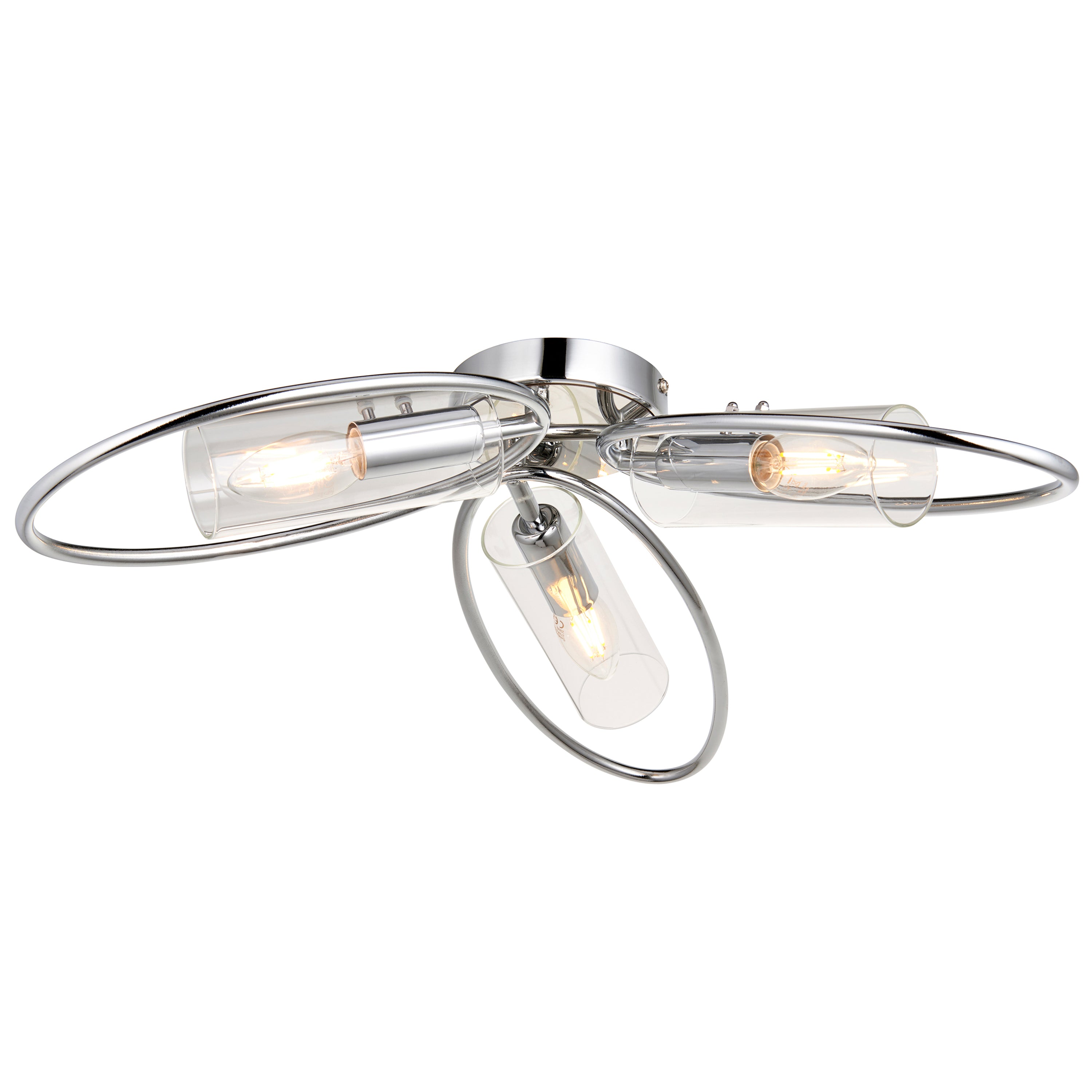 Amara 3 Light Ceiling Light Chrome