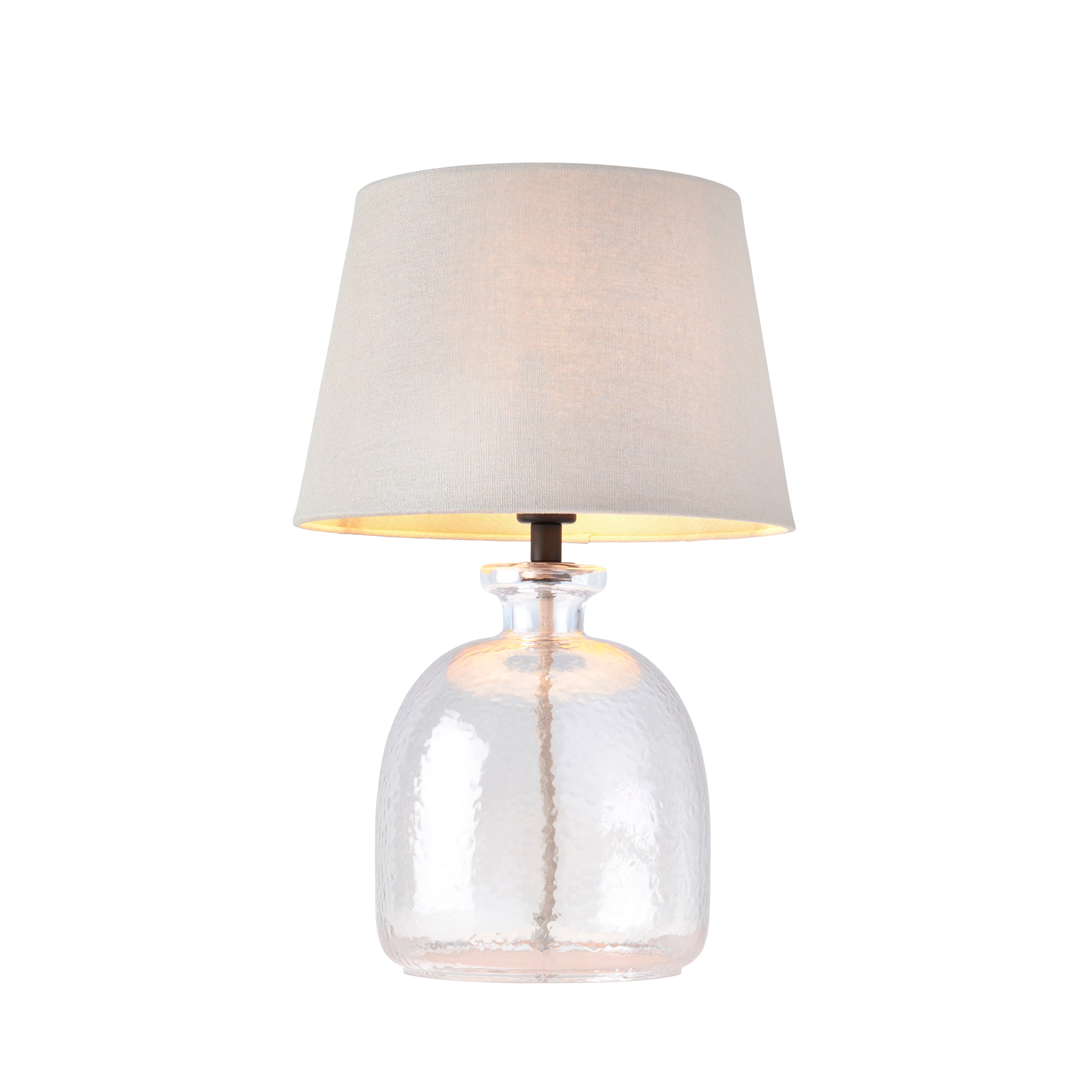 Lyre Table Lamp Clear Grey