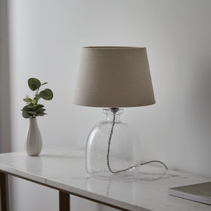 Lyre Table Lamp Clear Grey