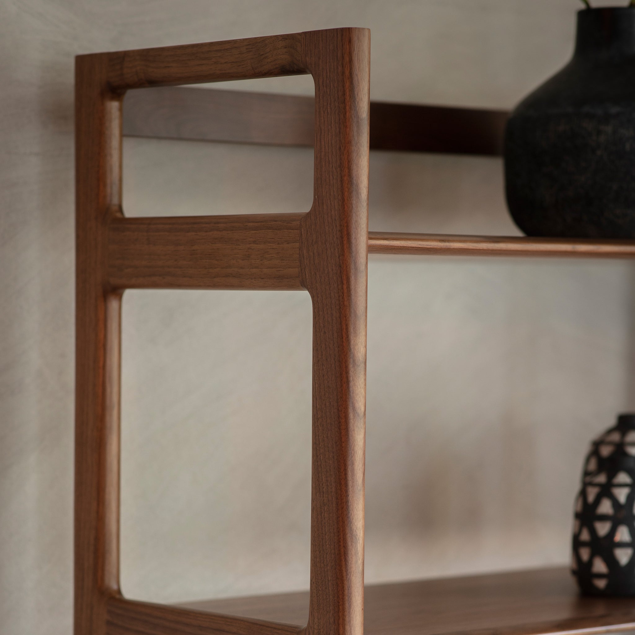 Madri Open Display Unit Walnut