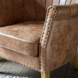 Hinckley Armchair Brown Leather