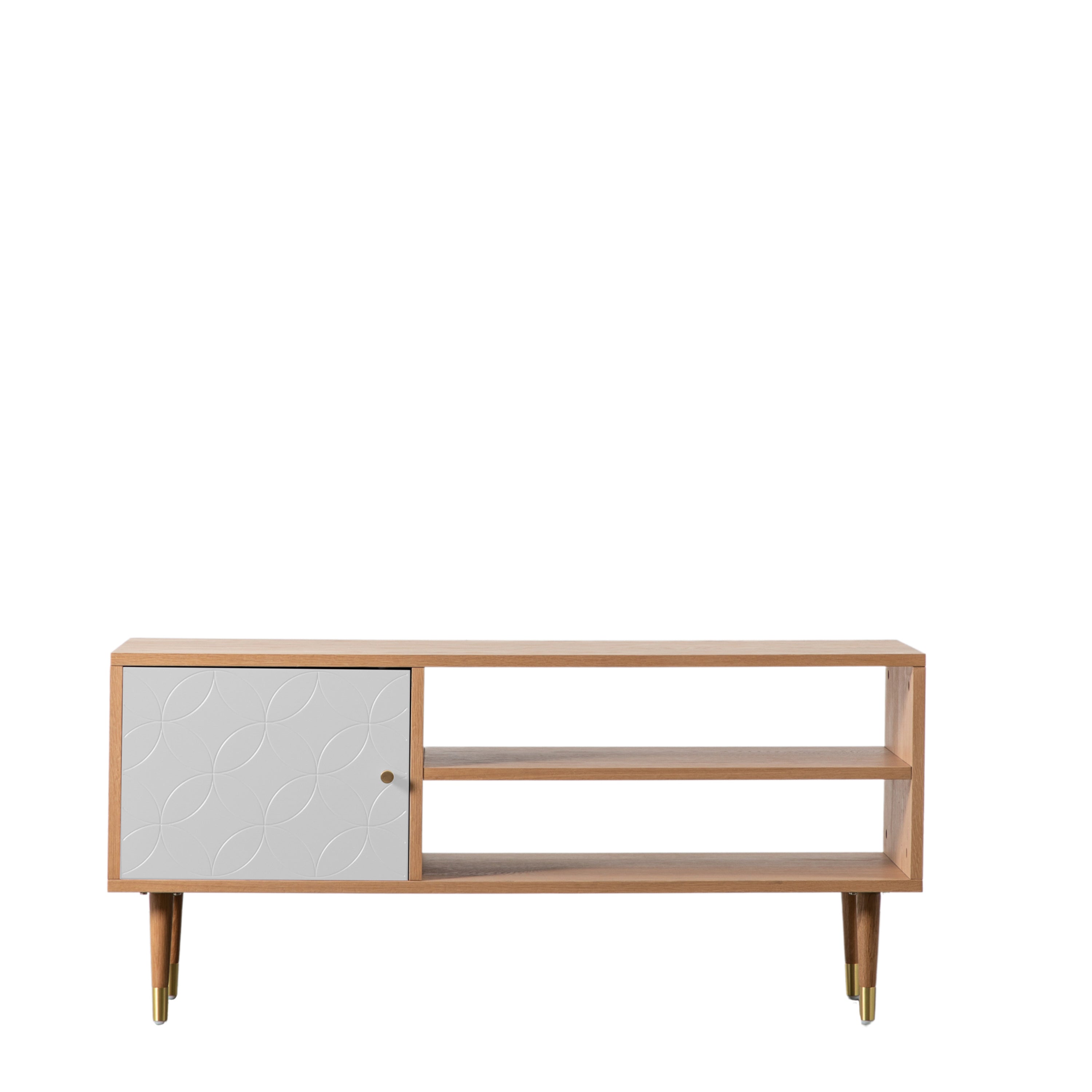 Newton Media Unit Oak White