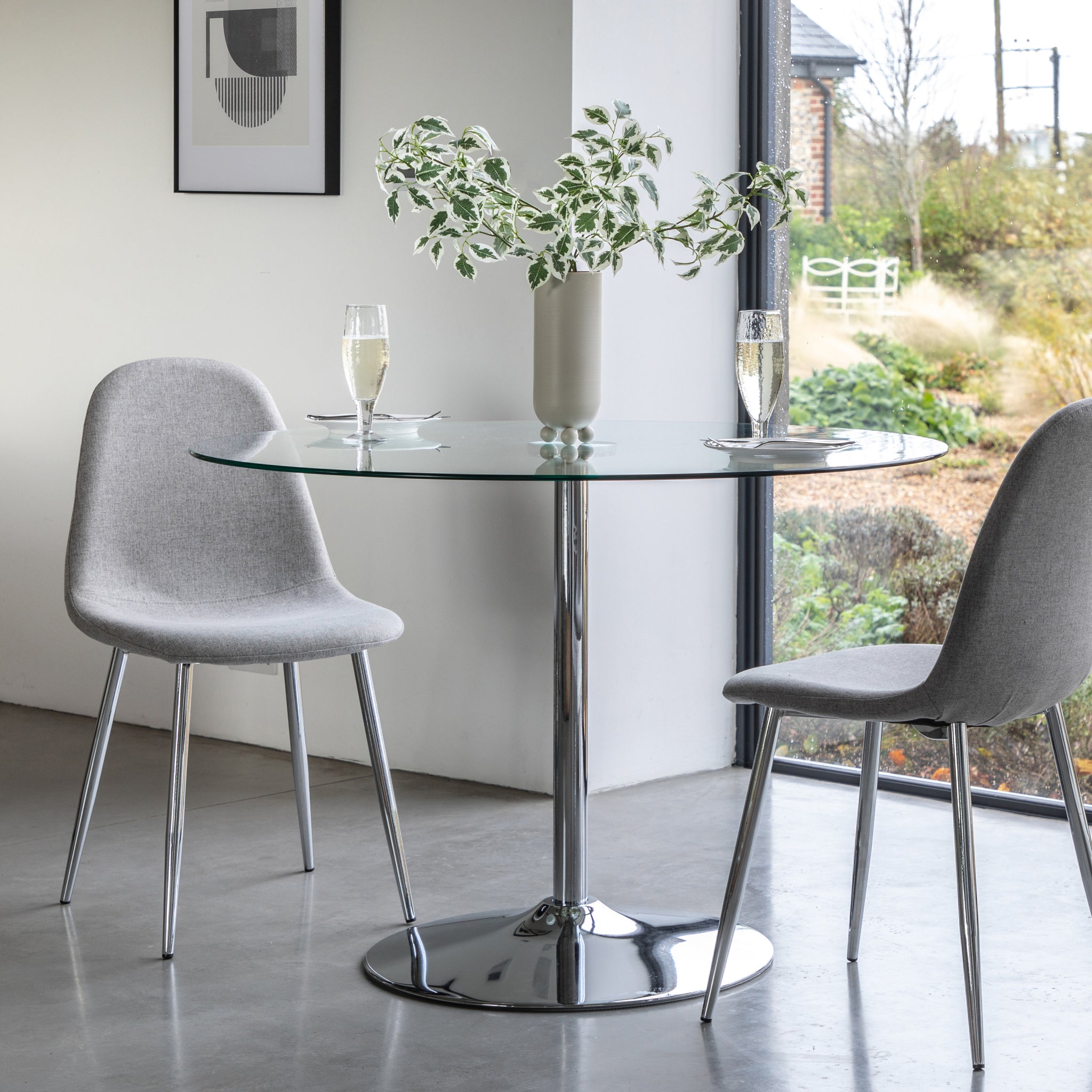 Fielder Dining Table Clear Glass