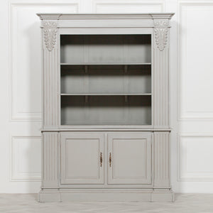 Large Grey Open Bookcase