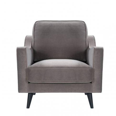 Daffy Armchair Grey Velvet